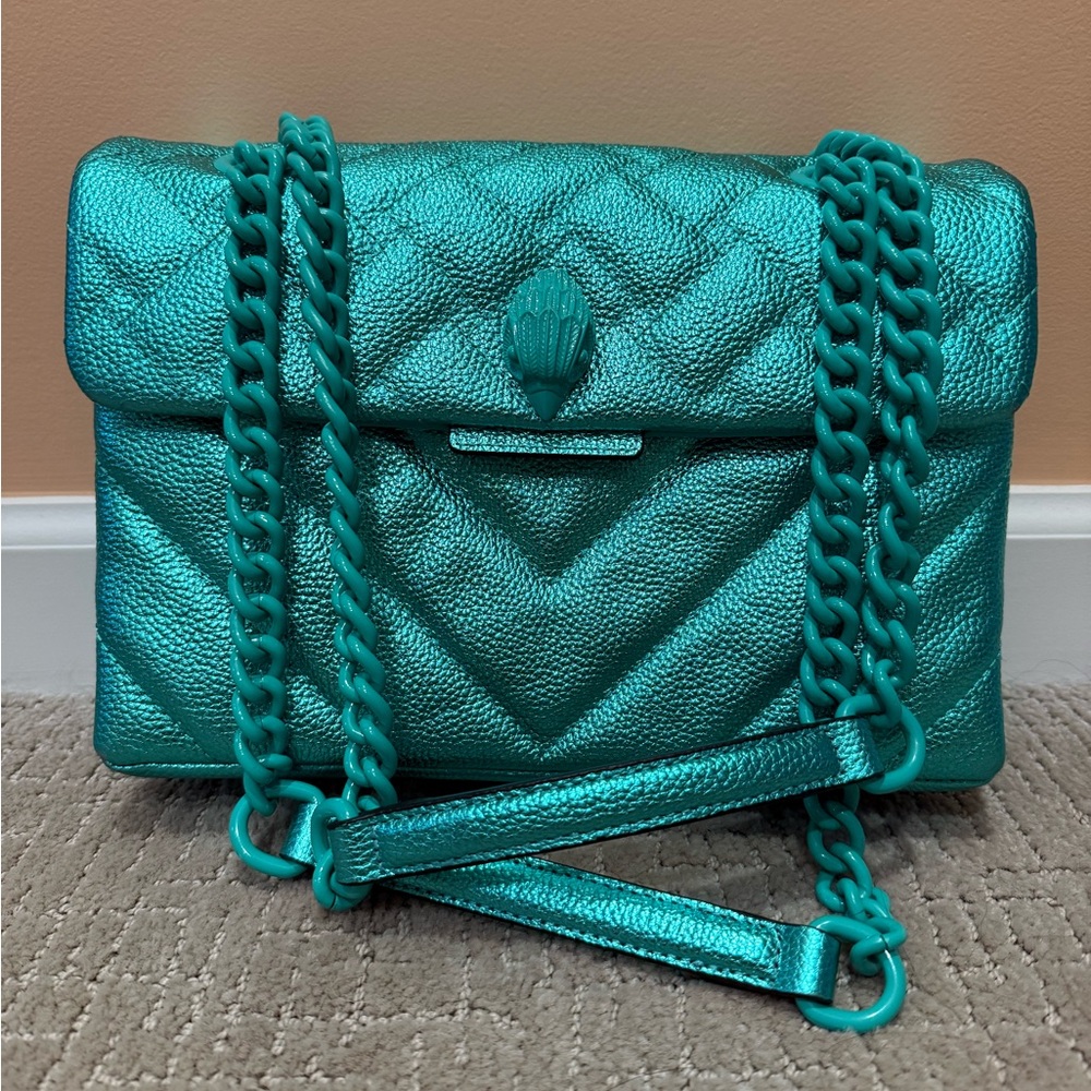 Kurt Geiger London Metallic Quilted Kensington Drench Purse